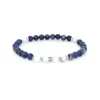 Gioielleria Capozzolo bracciale con sodalite ed agata bianca