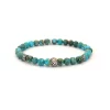 Bracciale elastico con magnesite e argento